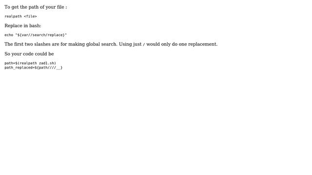 Unix & Linux: Replace slashes in a filename (4 Solutions!!) смотреть онлайн