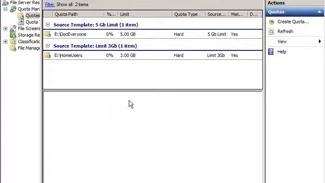 configure Quota home drive users in Windows Server 2008 R2 (Server-base network) смотреть онлайн