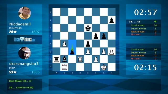 Chess Game Analysis: drarunangshu5 - Nicdaoemil : 1-0 (By ChessFriends.com) смотреть онлайн