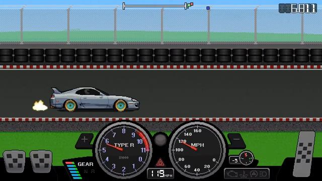 Pixel Car Racer 6.7sec Supra смотреть онлайн