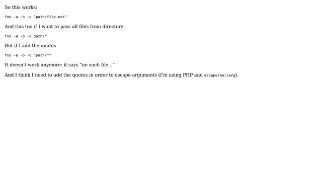Unix & Linux: How to pass wildcards in command line? смотреть онлайн