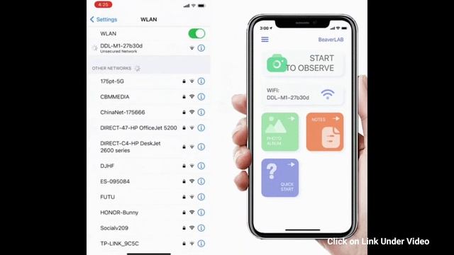 BeaverLAB Pro Wireless Transmission, 800X Ultra Definition Lens Microscope
