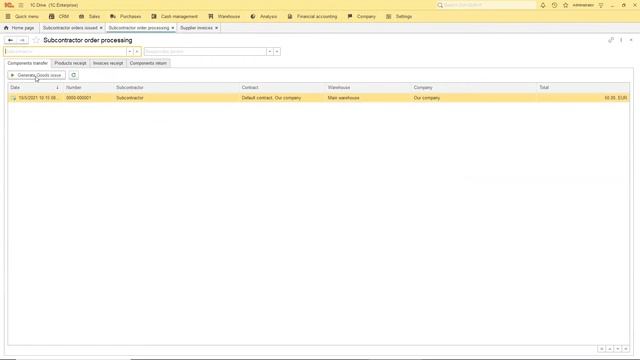 How to Receive Subcontracting Services with 1C:Drive ERP смотреть онлайн