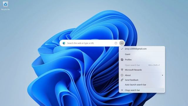 How to Disable New ‘Bing Search Bar’ on Windows 11 Desktop - Remove Microsoft Edge search смотреть онлайн