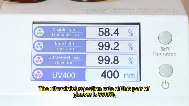 Проверка солнцезащитных очков на эффективность защиты от ультрафиолета прибором LS108