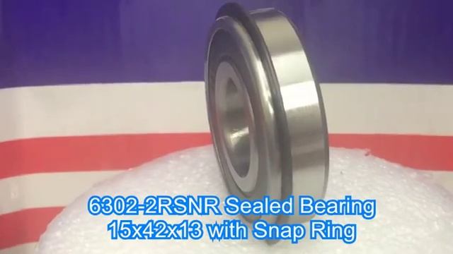 6302-2RSNR Sealed Bearing 15x42x13 with Snap Ring смотреть онлайн