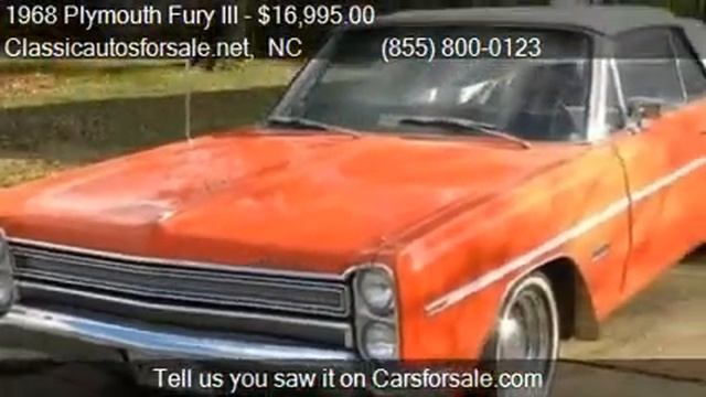 1968 Plymouth Fury III Commando for sale in Nationwide, NC 2 #VNclassics смотреть онлайн