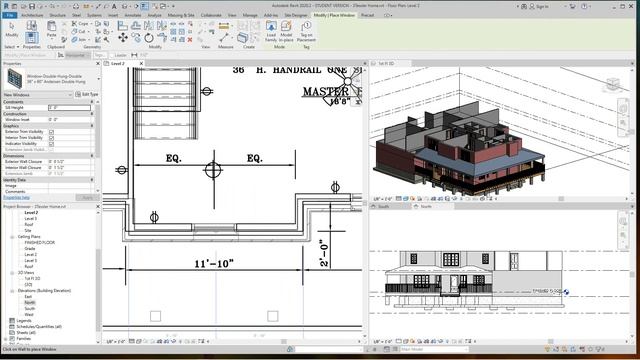 Revit House adding 2nd floor windows 19 смотреть онлайн