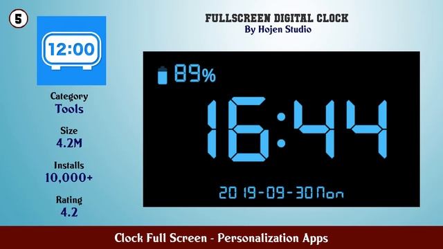 Top 10 Clock Full Screen Android App смотреть онлайн