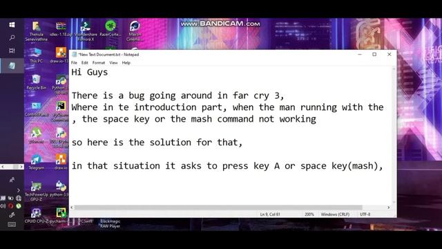 Mash Key Bug in FarCry 3 (Space key and Key A) **Fixed** | Man Running With the Knife Bug Solution смотреть онлайн