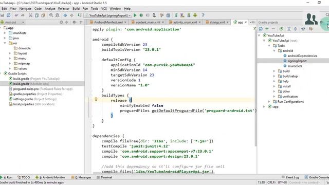 YouTube API Integration To Android Application
