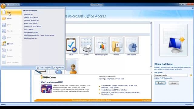 Create a blank Database in Access | Create a Database in MS Access | Beginners Ms Access Tutorial 1 смотреть онлайн