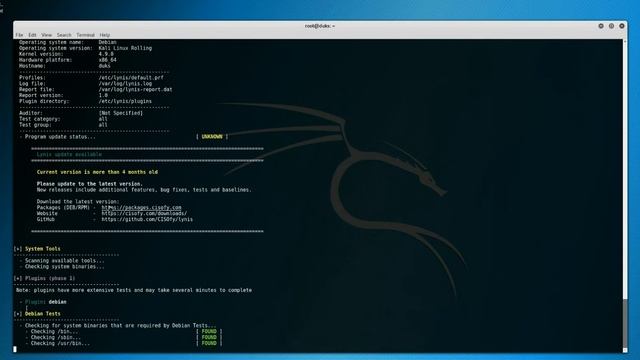 local vulnerability system scan with LYNIS in Kali Linux 2017.1 ! смотреть онлайн