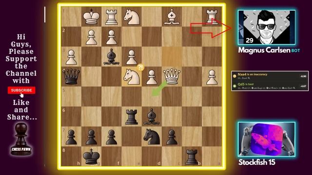 Stockfish 15 Smashed Magnus Carlsen with BLACK!! смотреть онлайн