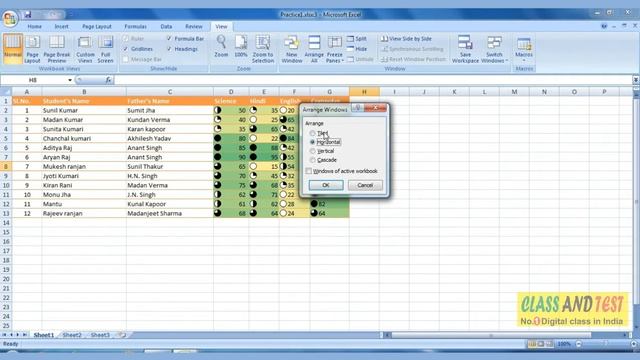 Excel 69 and work 70 - New Window and Arrange all window смотреть онлайн