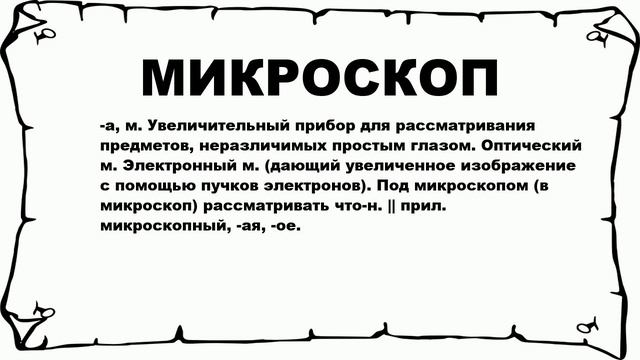 МИКРОСКОП - что это такое? значение и описание