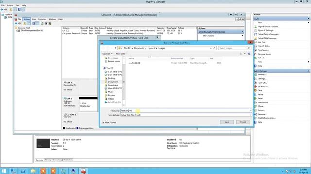 70-410 Create VHD Disk management Windows Server 2012 R2 смотреть онлайн
