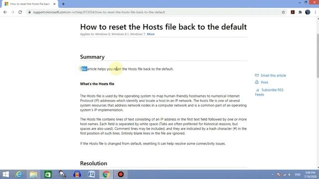 How To Reset Host File | गलती से डिलीट हुई Host File को कैसे Recover करें ?? Helping Window смотреть онлайн