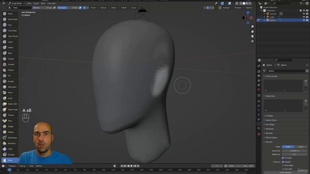 3. Sculpting in Blender basics смотреть онлайн