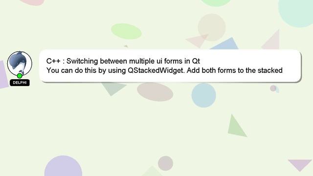 C++ : Switching between multiple ui forms in Qt смотреть онлайн