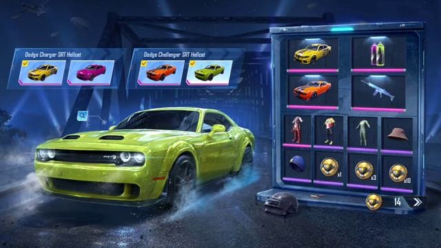 Pubg Mobile Unleashed Muscle Spin All Dodge Challenger SRT Car Got it 💥 смотреть онлайн