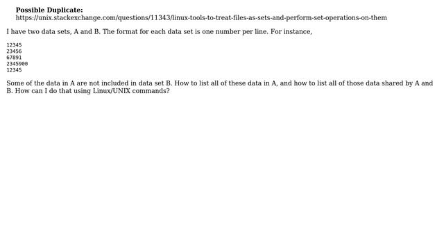Unix & Linux: list the difference and overlap between two plain data set (2 Solutions!!) смотреть онлайн