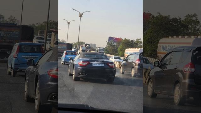 Maserati GranTurismo Convertible on Indian roads - Car Spotting смотреть онлайн