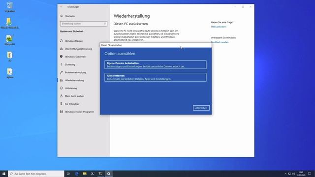 Windows 10 - PC zurücksetzen смотреть онлайн