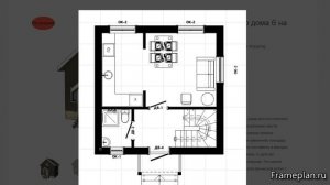Проект каркасного дома 6 на 6 в 2 этажа