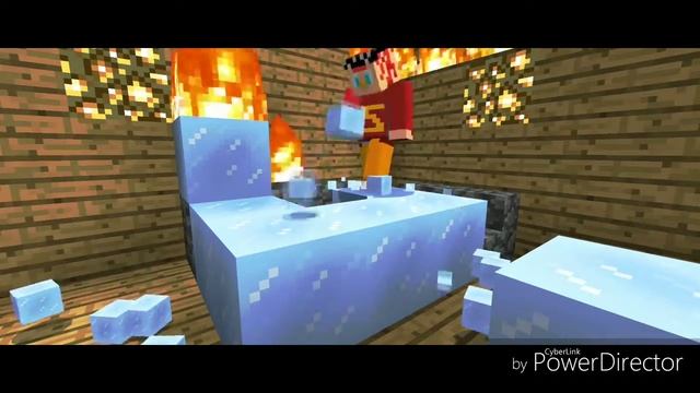 Клип в minecraft. Кубик льда!--------