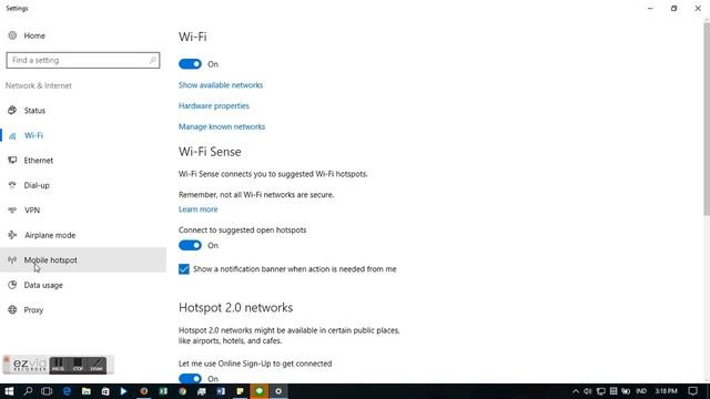 Windows 10: Enable Mobile Hotspot (Laptop) смотреть онлайн