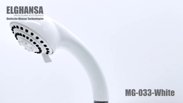 Ручная душевая лейка из ABS пластика ELGHANSA арт.MG-033-White трехрежимная, белая смотреть онлайн