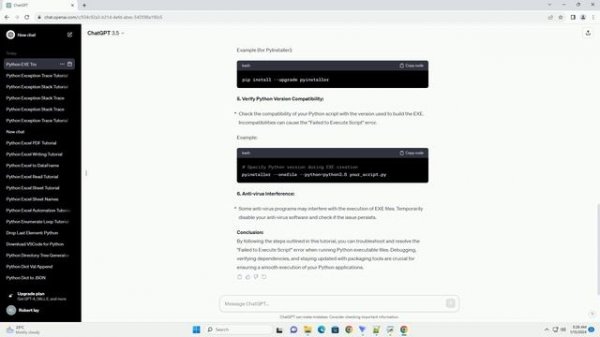 python exe file failed to execute script