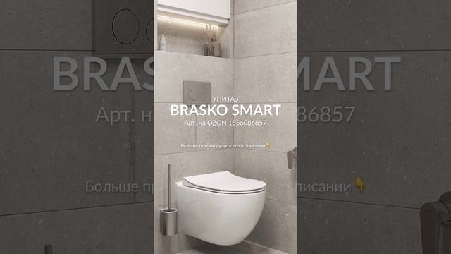 Зачем покупать подвесной унитаз вместо обычного?🚽Все о BRASKO SMART #унитаз #ванная смотреть онлайн