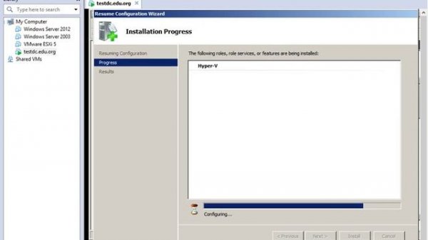 Hyper V Installation on VMWare Workstation 10