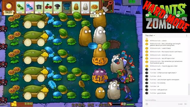 [Survival: Night] Plants vs. Zombies "Hard Mode" mod livestream playthrough! смотреть онлайн
