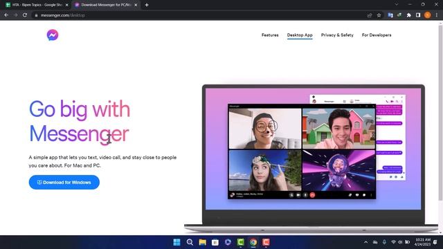How To Download Facebook Messenger For Windows - Quick & Easy ! смотреть онлайн