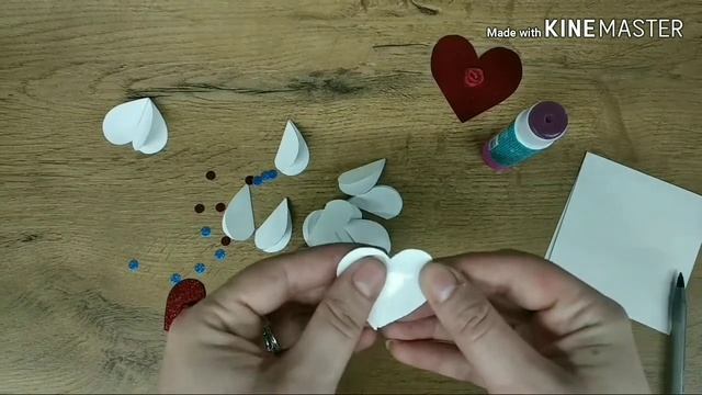 Сердечки из бумаги.Идея украшения смотреть онлайн
