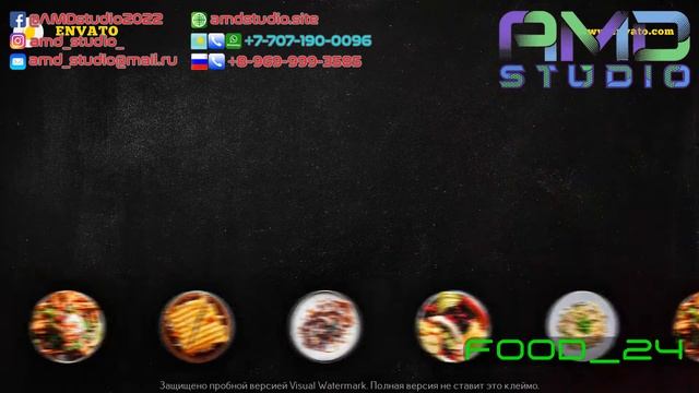 Заказать видеоролик для рекламы кафе или ресторана. Видео меню для кафе. (FOOD_24)