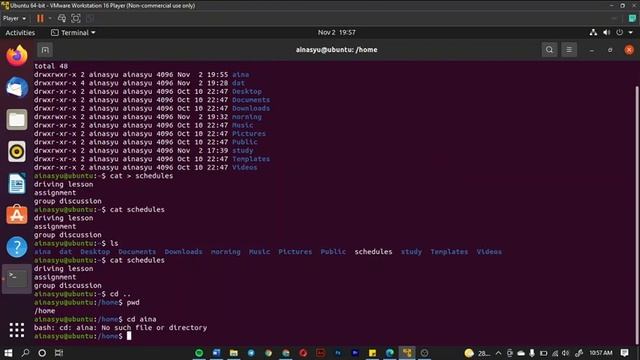 UNIX Directory command (Ubuntu) смотреть онлайн