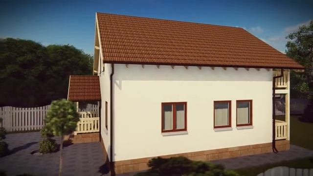 3D визуализация энергосберегающего каркасно щитового дома смотреть онлайн