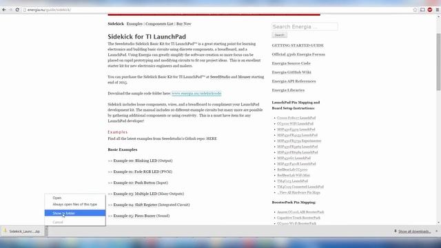 Sidekick for TI LaunchPad Example 00 смотреть онлайн
