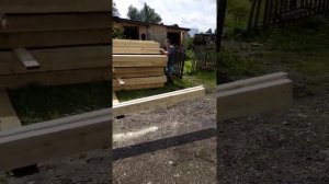 Перевожу брус на участок. Ч.1.