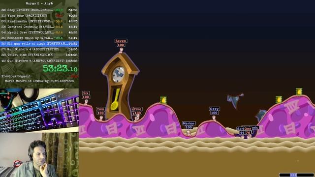 Worms 2 (PC) - Any% speedrun in 1:46:21 (first SUB-1:50 run!) (W2+) (former WR) смотреть онлайн
