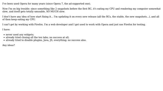 Opera 10 Eating CPU On Ubuntu 9.04 (2 Solutions!!)