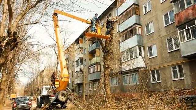 2016.04.20 - Иваново - Коммунальщики обрезают деревья смотреть онлайн