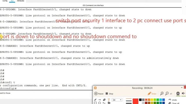 CCNA || switch || port security manually || type 2 one interface to two PC mac binding смотреть онлайн