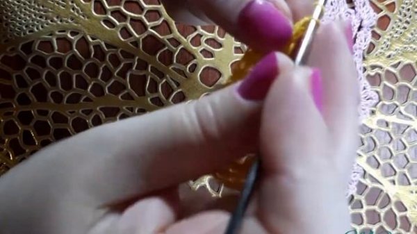 Двухсторонний красивый узор крючком.