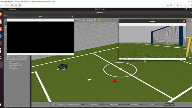 Turtlebot3 detects and follows a ball using OpenCV in ROS gazebo смотреть онлайн