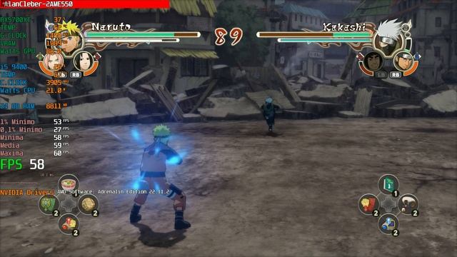 Naruto Shippuden Ultimate Ninja Storm 2, teste EGPU RX5700XT Notebook 2AME550 смотреть онлайн